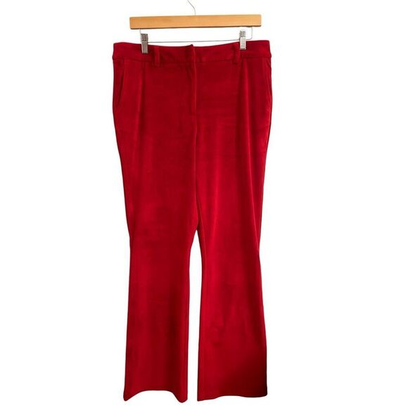 Maison d'Amelie Red velour bootcut high-rise dress pants 10 Holiday & Valentine' - Picture 1 of 10